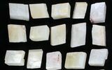 Flat: - Cleaved, Rhombohedral Calcite - Pieces #104672-1